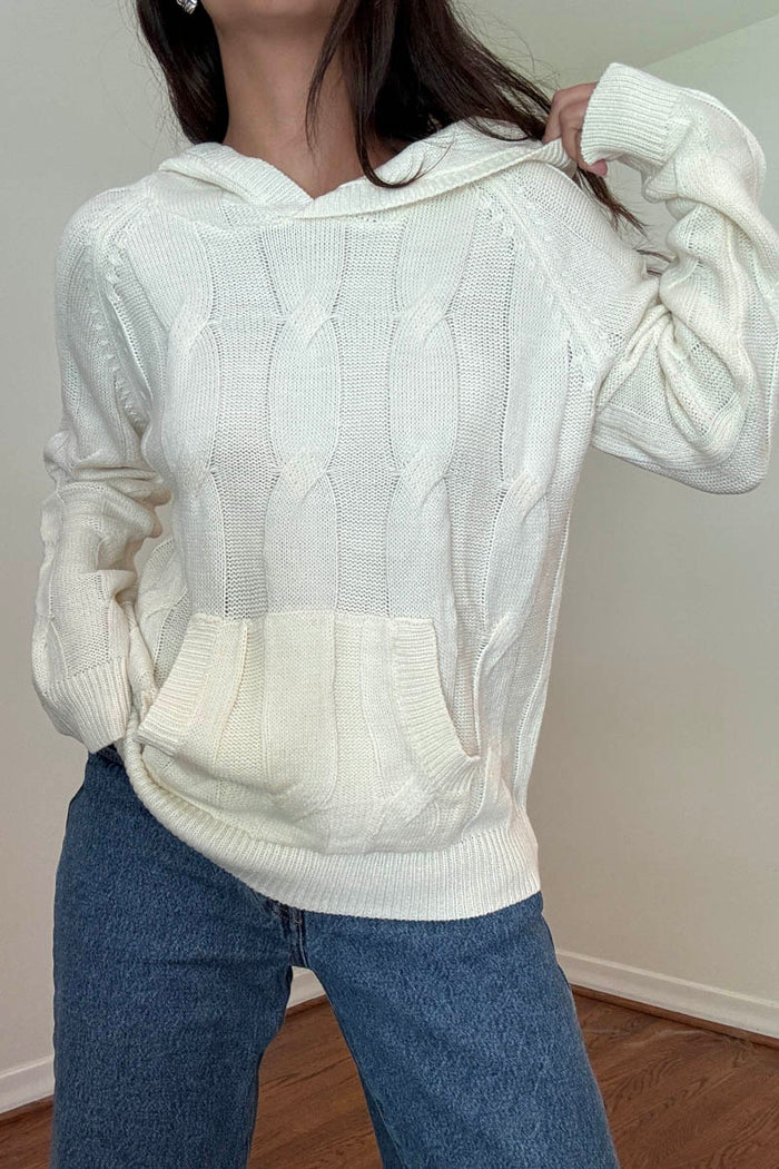 Knit Kangaroo Pocket Hoodie