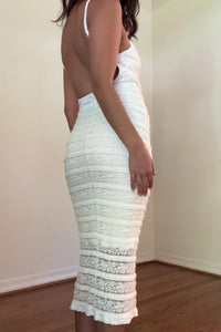 Stretch Lace Midi Dress