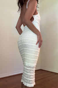 Stretch Lace Midi Dress