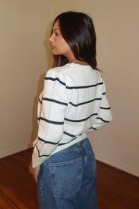 Striped Puff Sleeve Sweater