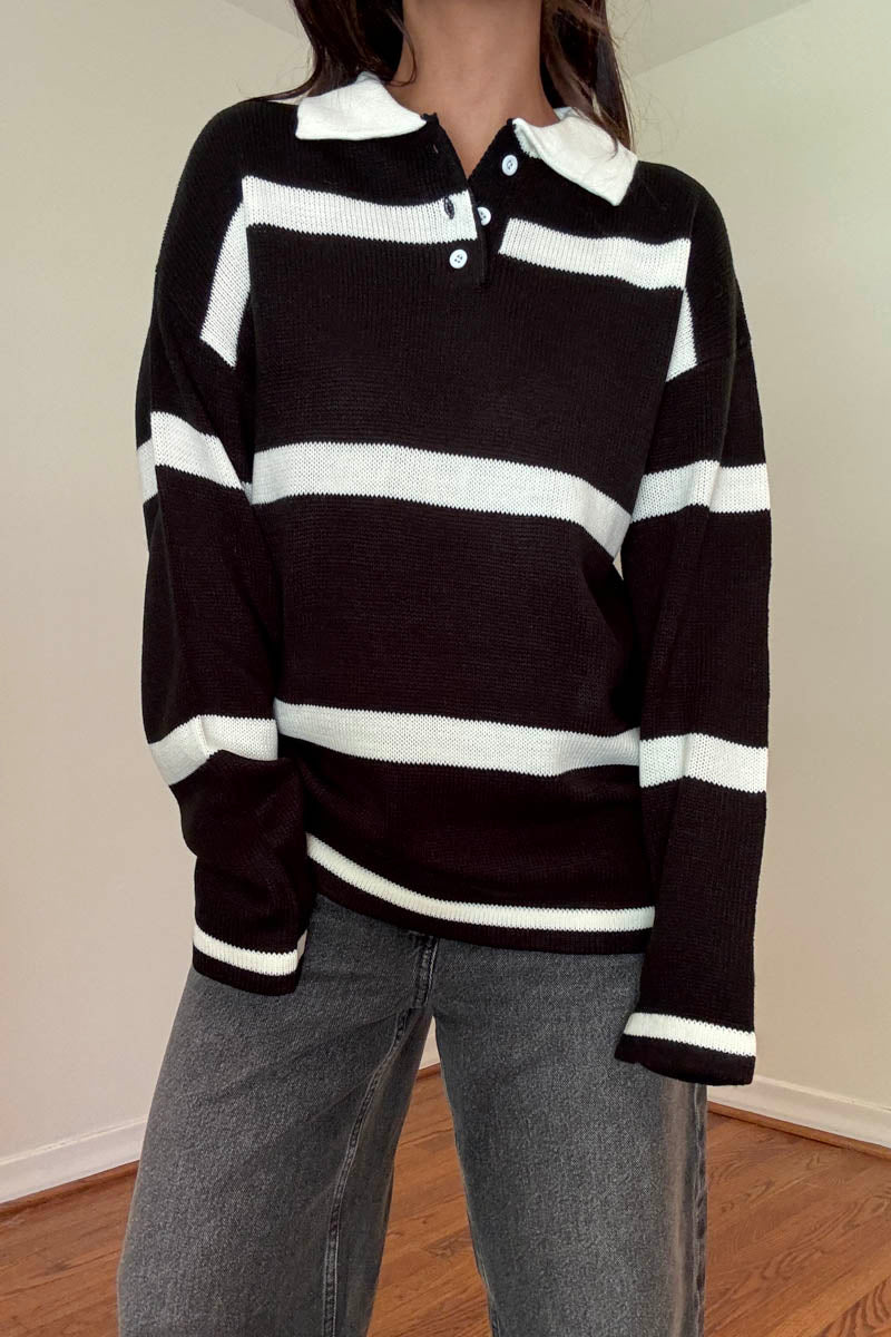 Sweater Polo Top