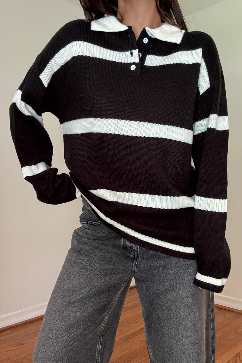 Sweater Polo Top