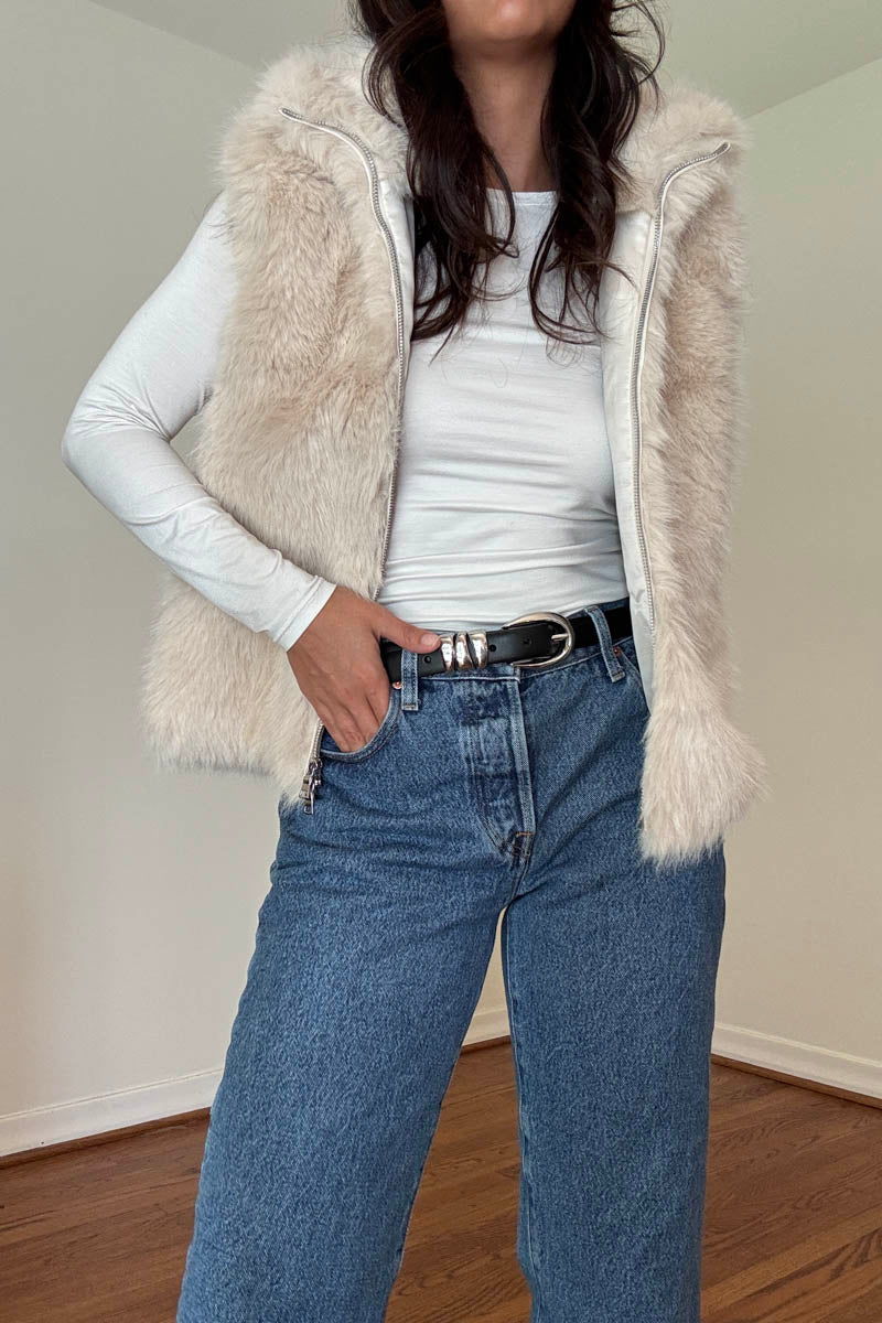 Faux Fur Vest Jacket