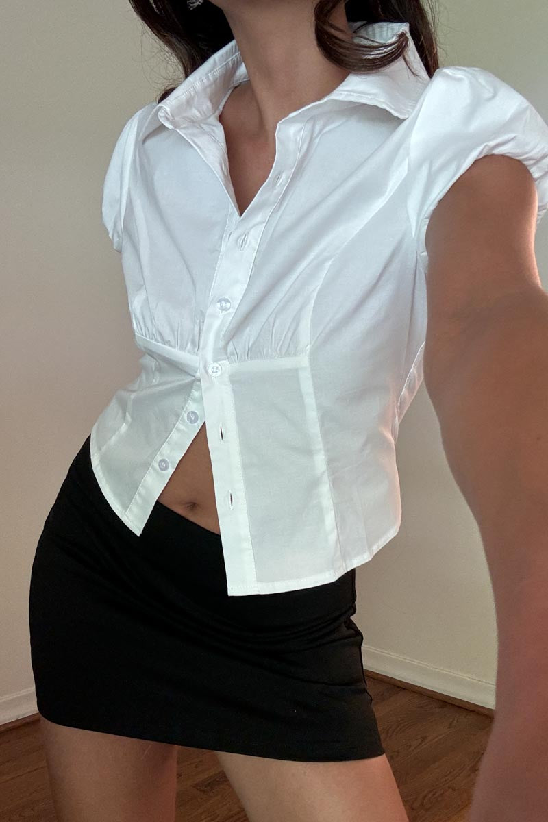 Balloon Sleeves Button Down Shirts