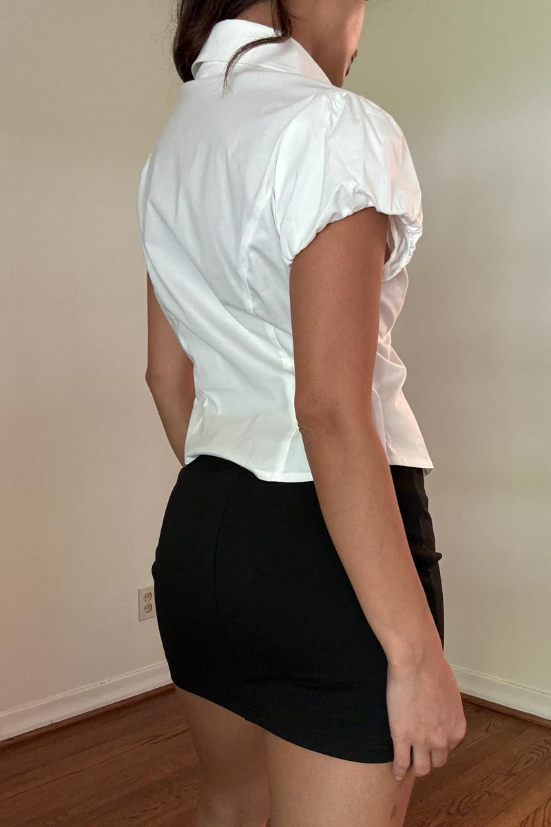 Balloon Sleeves Button Down Shirts