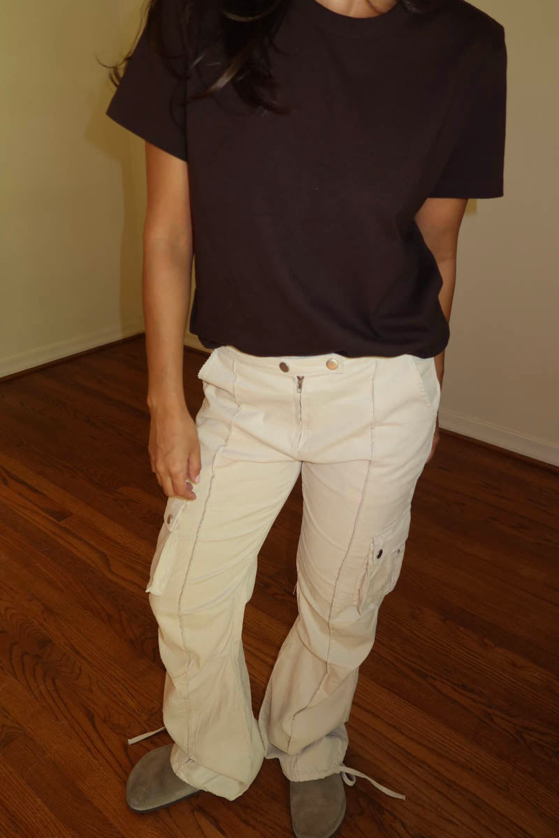 Washed Corduroy Cargo Pants