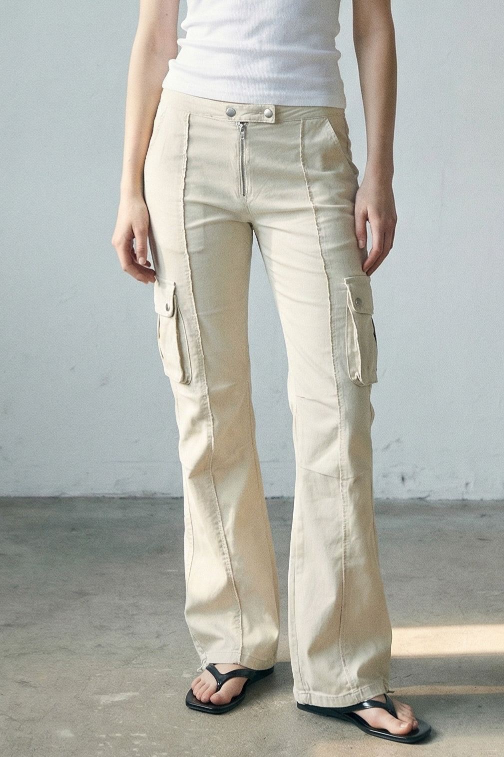 Washed Corduroy Cargo Pants