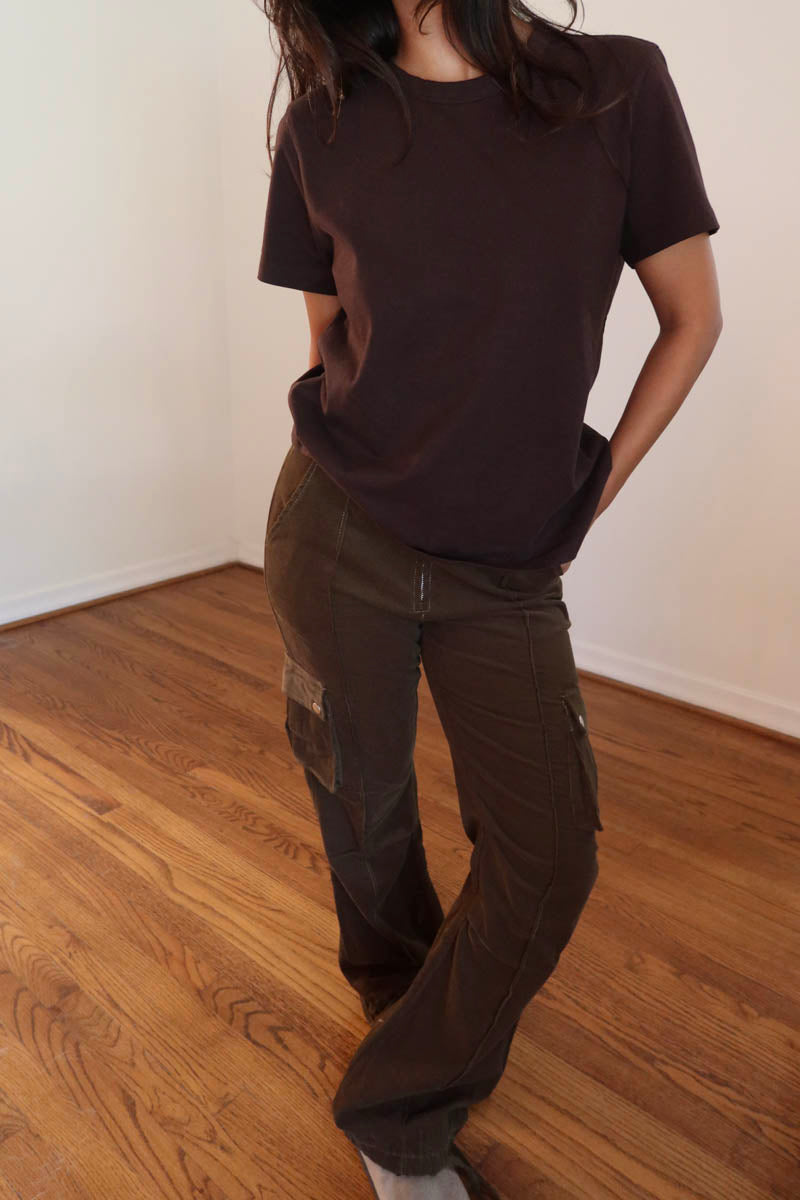 Washed Corduroy Cargo Pants