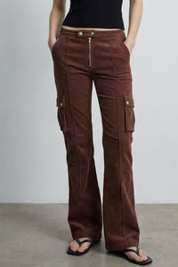 Washed Corduroy Cargo Pants