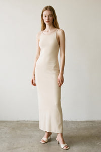 Open Back Knit Midi Dress