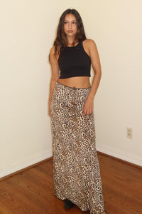 Leopard Printed Maxi Skirt