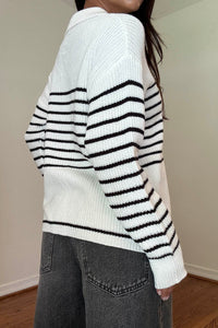 Striped Collar Sweater