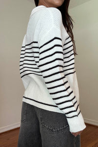 Striped Collar Sweater