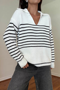 Striped Collar Sweater