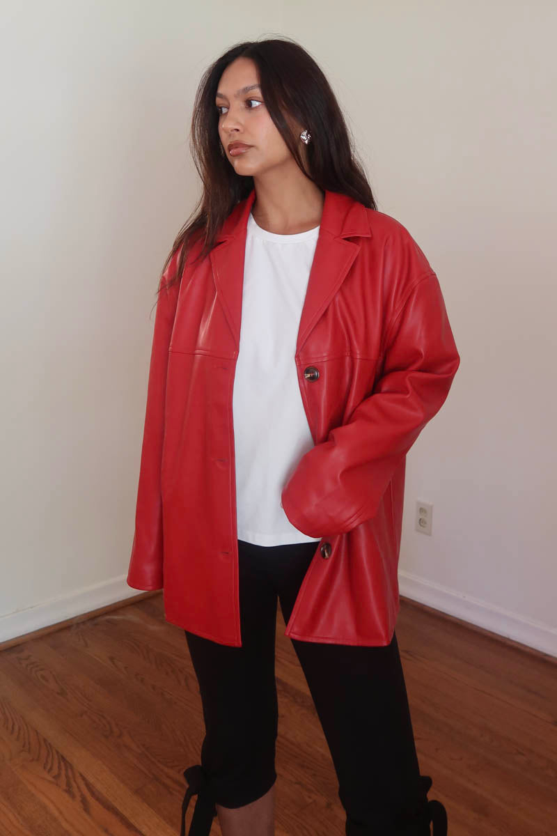 Faux Leather Jacket