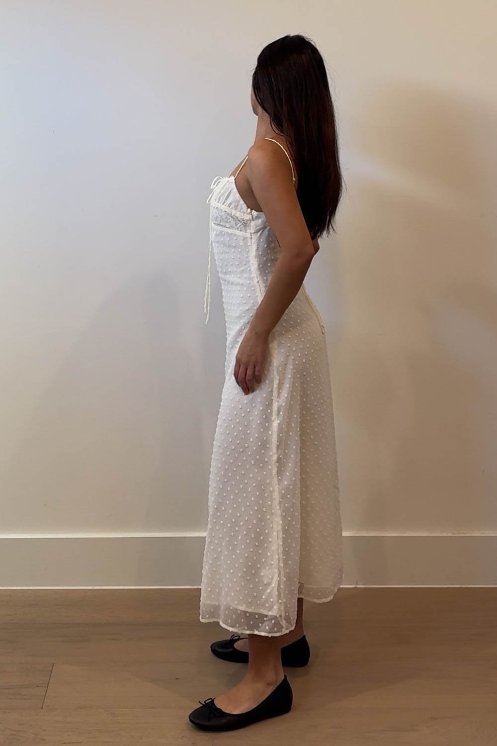 Lace Panel Empire Waist Cami Dress