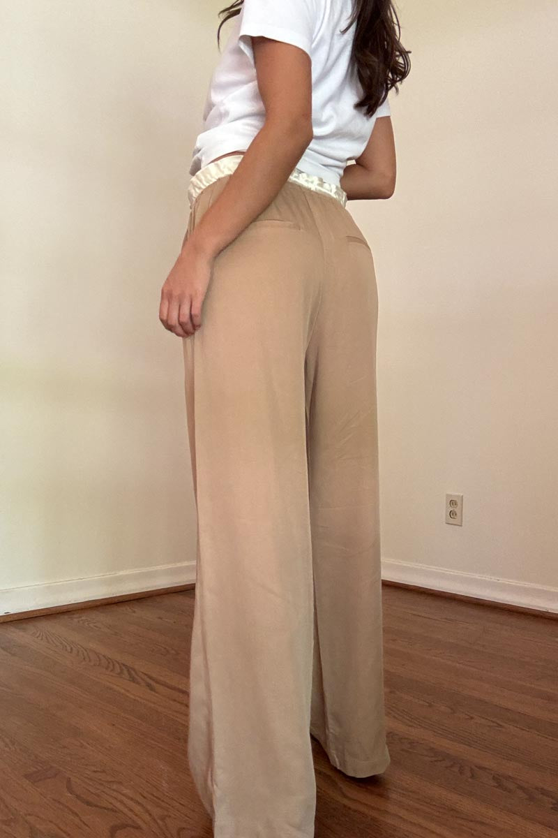 Satin Waistband Pants