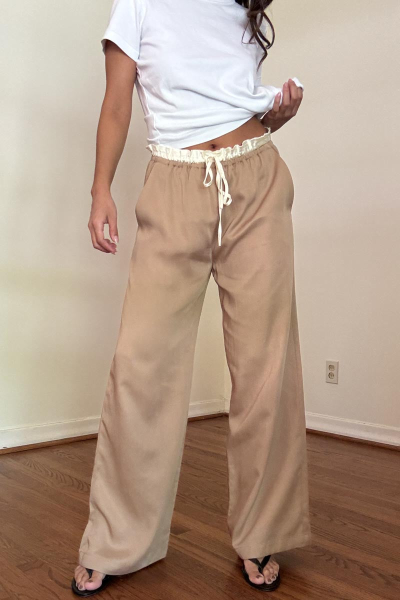 Satin Waistband Pants