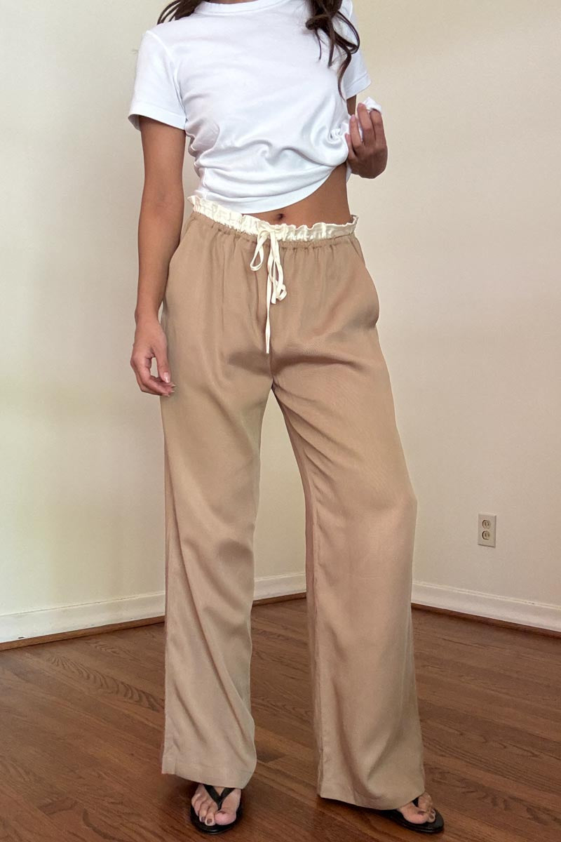 Satin Waistband Pants