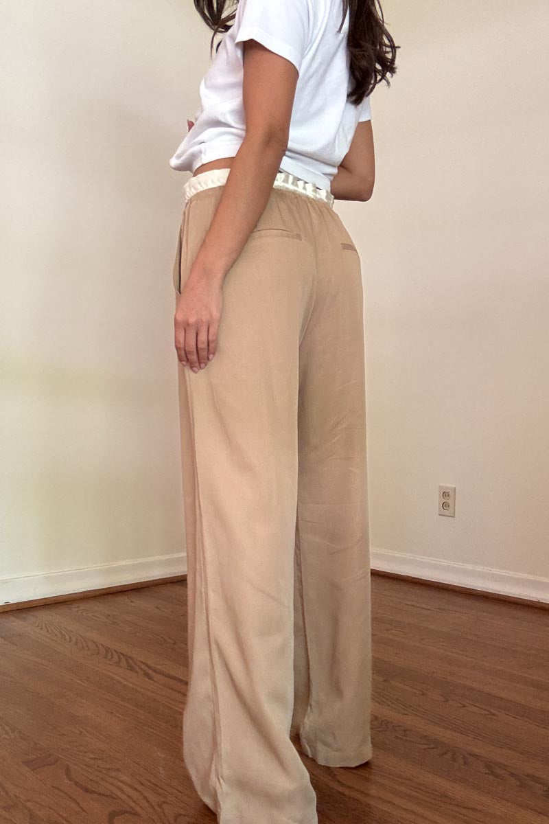 Satin Waistband Pants