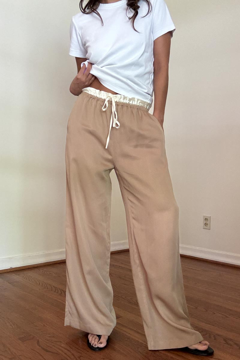 Satin Waistband Pants