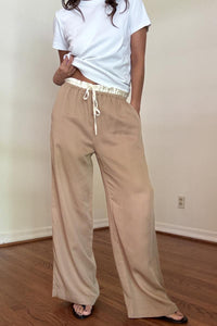 Satin Waistband Pants