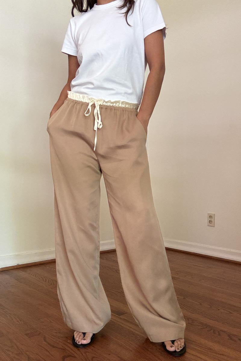 Satin Waistband Pants