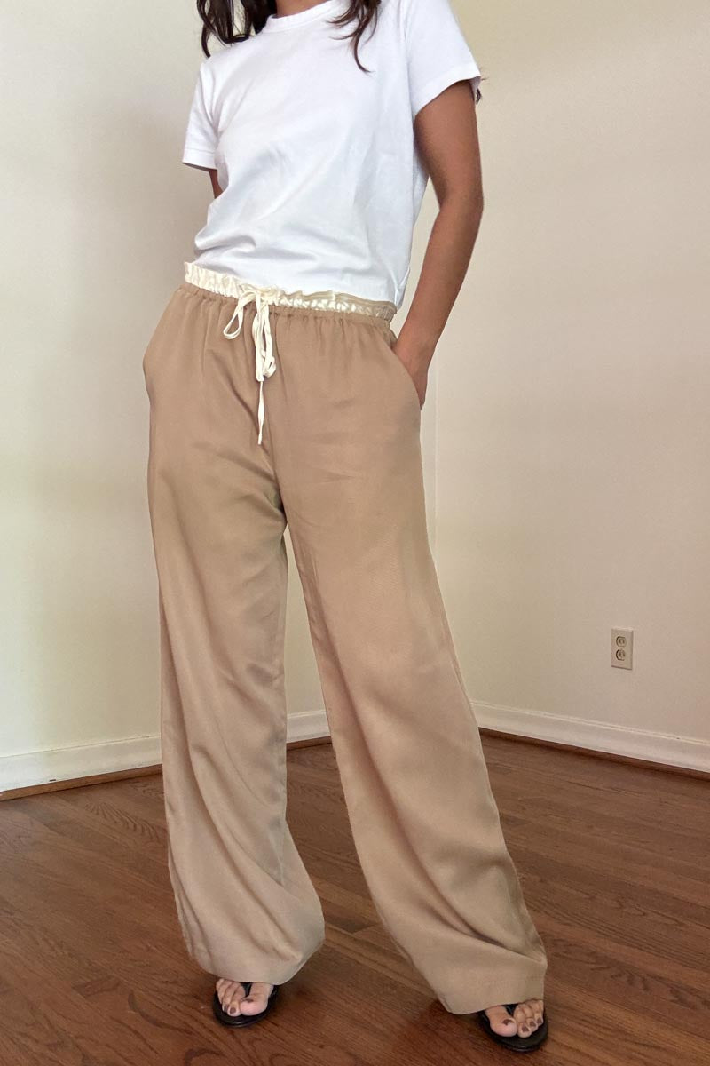 Satin Waistband Pants