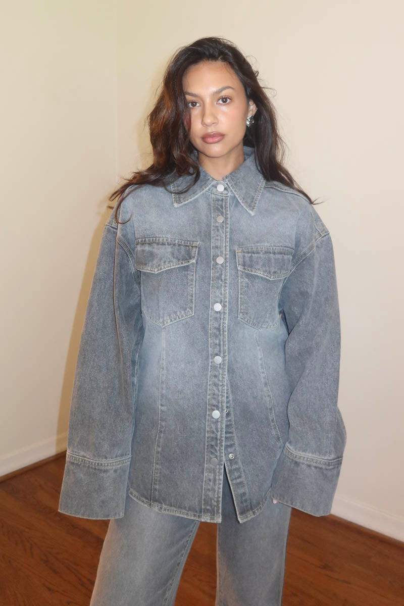 Denim Button Down Shirts