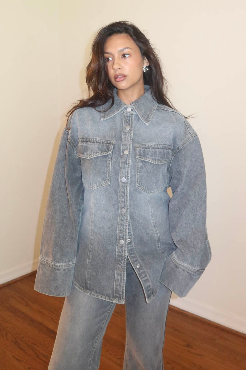 Denim Button Down Shirts