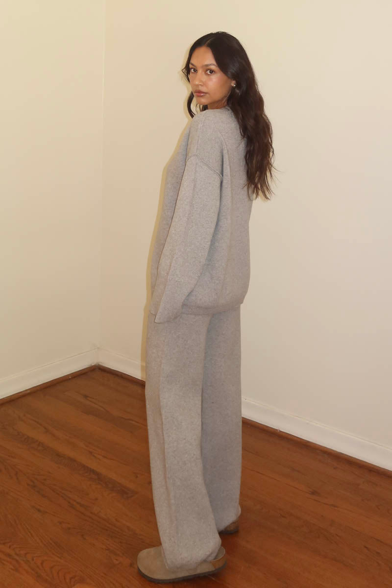 Oversized Sweater & Fold Over Waist Pants