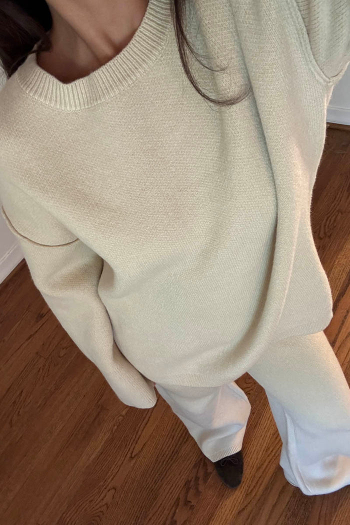 Oversized Sweater & Fold Over Waist Pants