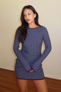 Knit Long Sleeve Mini Dress