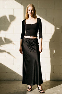 Square Neck 3/4 Sleeves Top