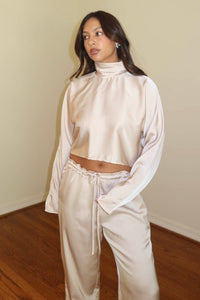 High Neck Crop Top W/ Pants Sets