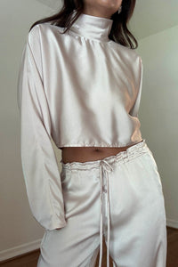 High Neck Crop Top W/ Pants Sets