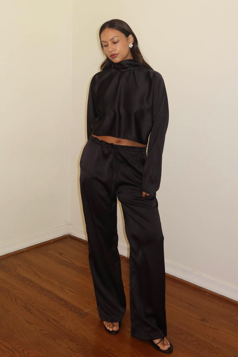 High Neck Crop Top W/ Pants Sets