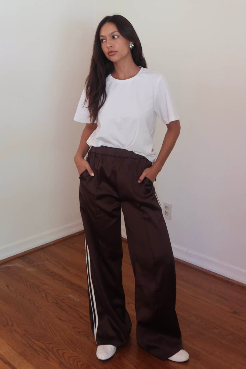 Satin Track Pants