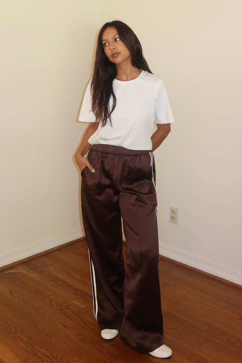 Satin Track Pants