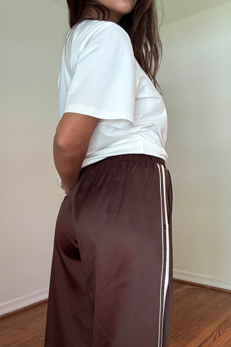 Satin Track Pants