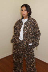 Leopard Denim Jacket