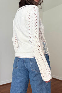 Knit Crochet Long Sleeve Top