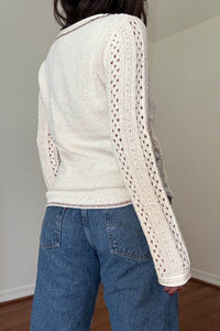 Knit Crochet Long Sleeve Top