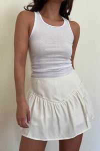 Mid Waist Ruffle Mini Skort