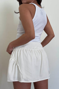 Mid Waist Ruffle Mini Skort