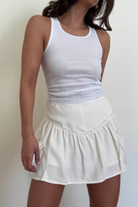 Mid Waist Ruffle Mini Skort