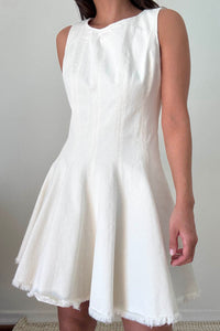 Denim Sleeveless Flare Mini Dress