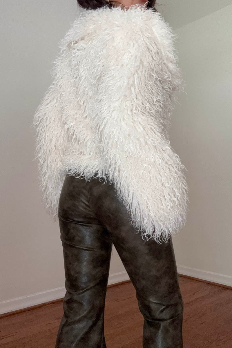 Faux Fur Oversized Crop Coat