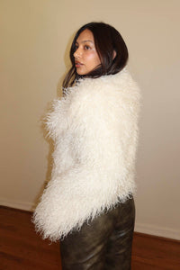 Faux Fur Oversized Crop Coat