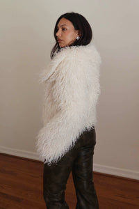 Faux Fur Oversized Crop Coat